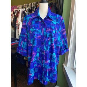 Women's Unbranded Blouse, Size L, Blue